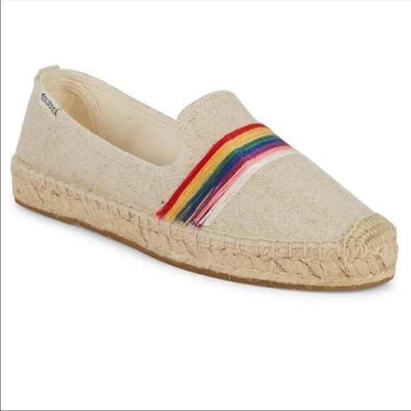 Soludos Pride Canvas Esapdrille Flat Slip on - Picture 1 of 11